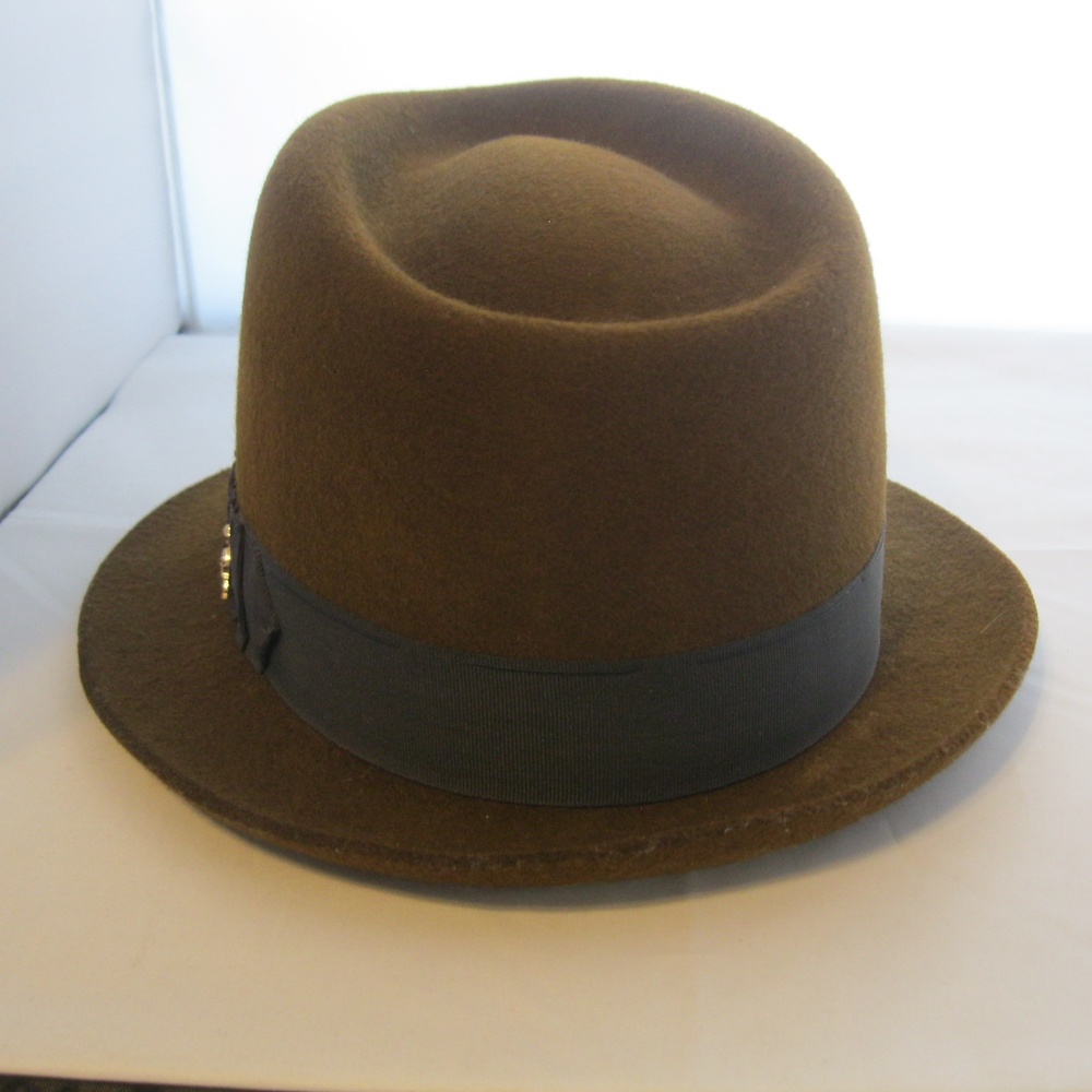 Men's Felt Fedora Hat Brown
